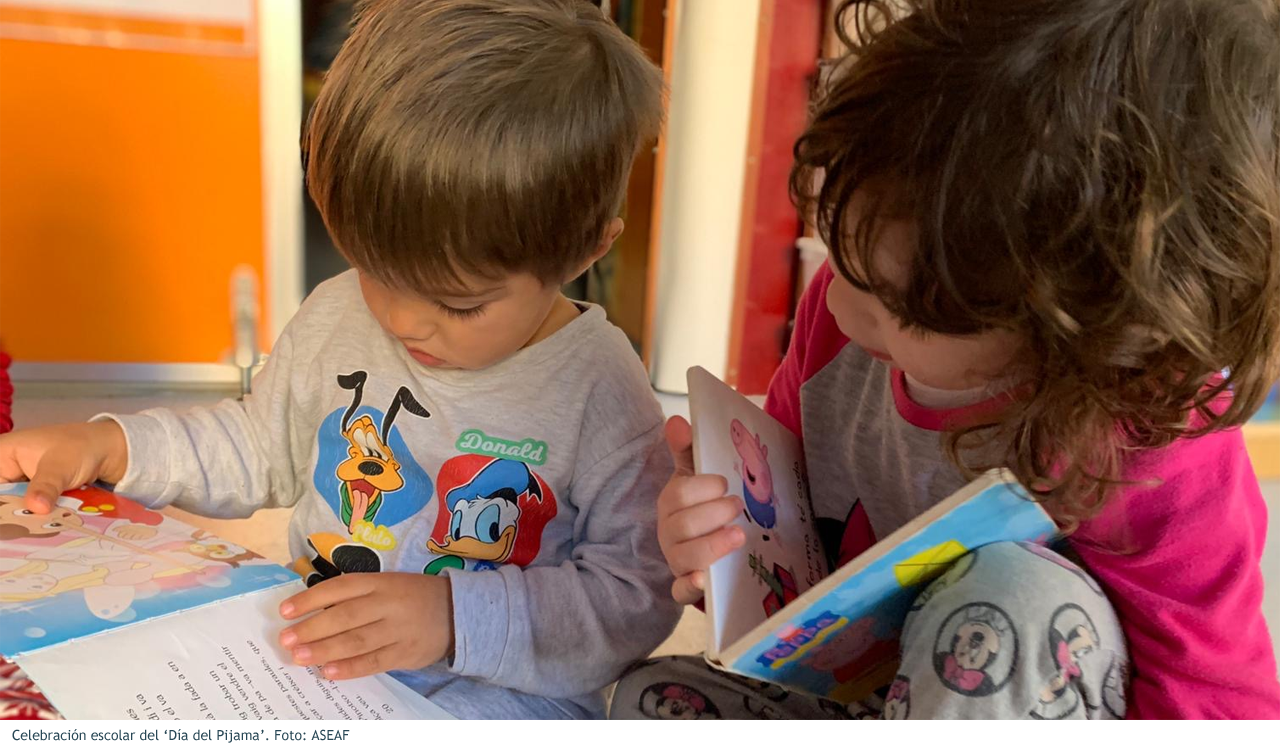 Celebración escolar del ‘Día del Pijama