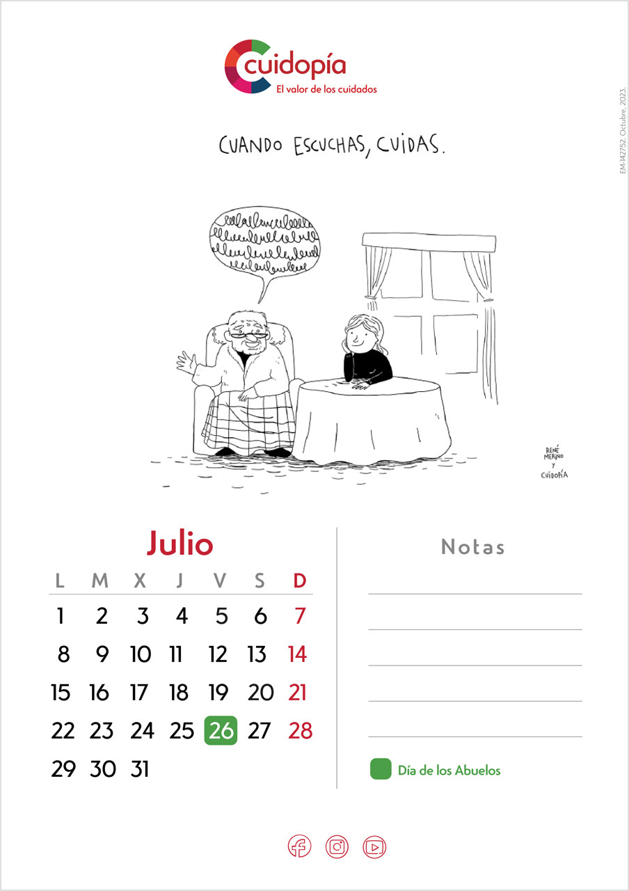 Calendario Julio