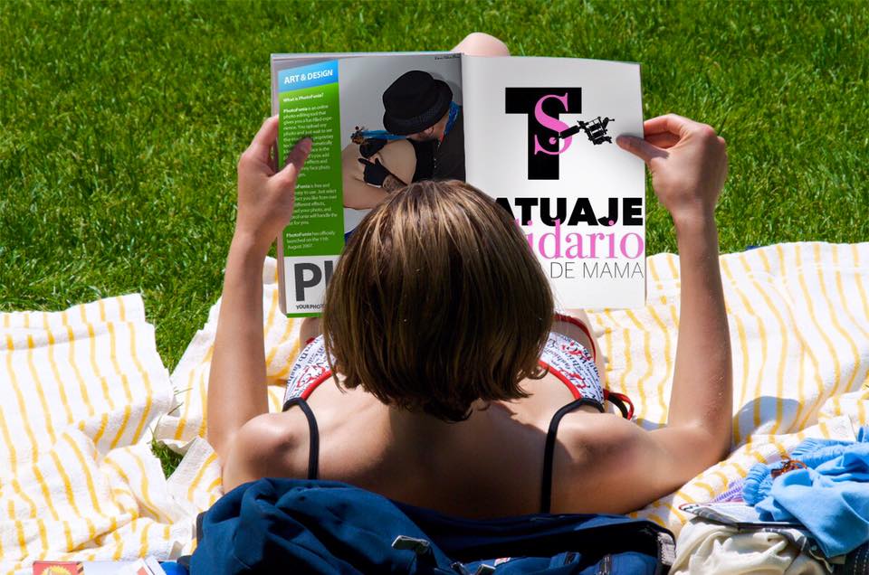 Mujer leyendo revista