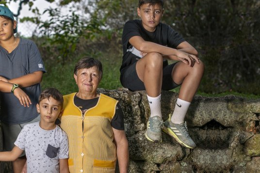 Familia posando