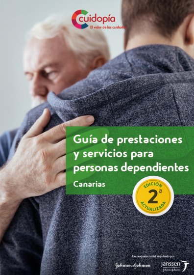 Portada guía de presentaciones y servicios para personas dependientes de Canarias