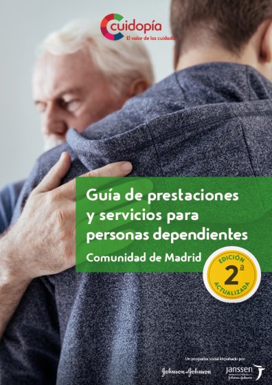 Portada guía de presentaciones y servicios para personas dependientes de Madrid