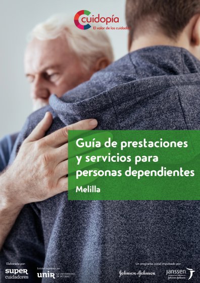 Portada guía de presentaciones y servicios para personas dependientes de Melilla