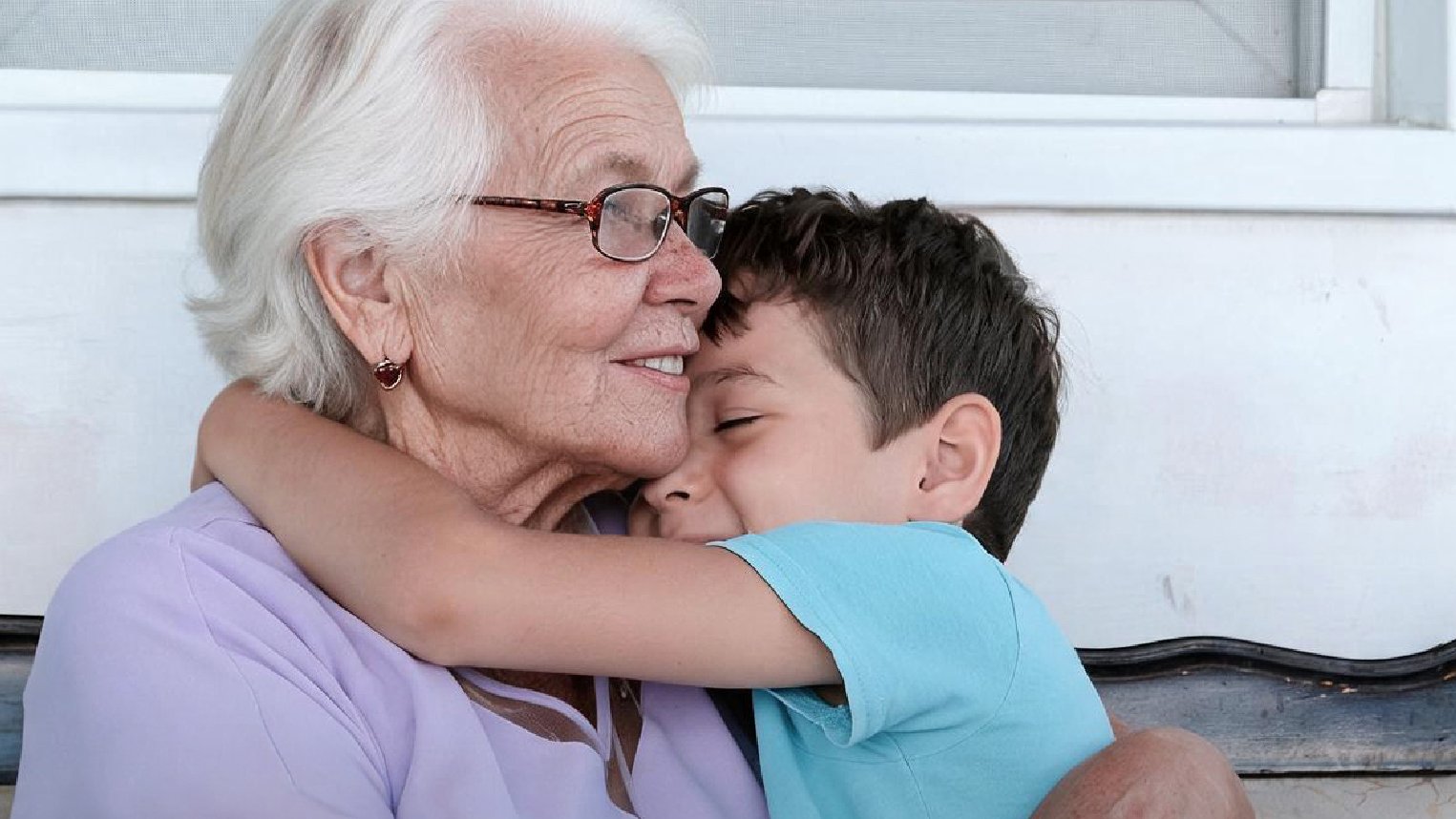 Abuela con su nieto