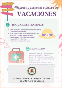 Portada "Mayores y pacientes crónicos en vacaciones"